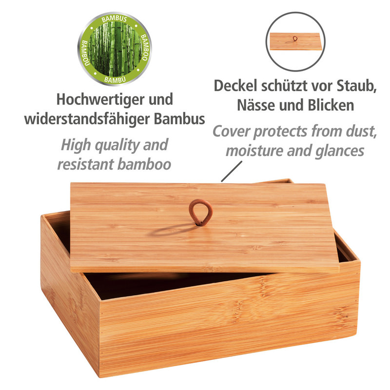 TERRA Box Größe L mit Deckel aus Bambus