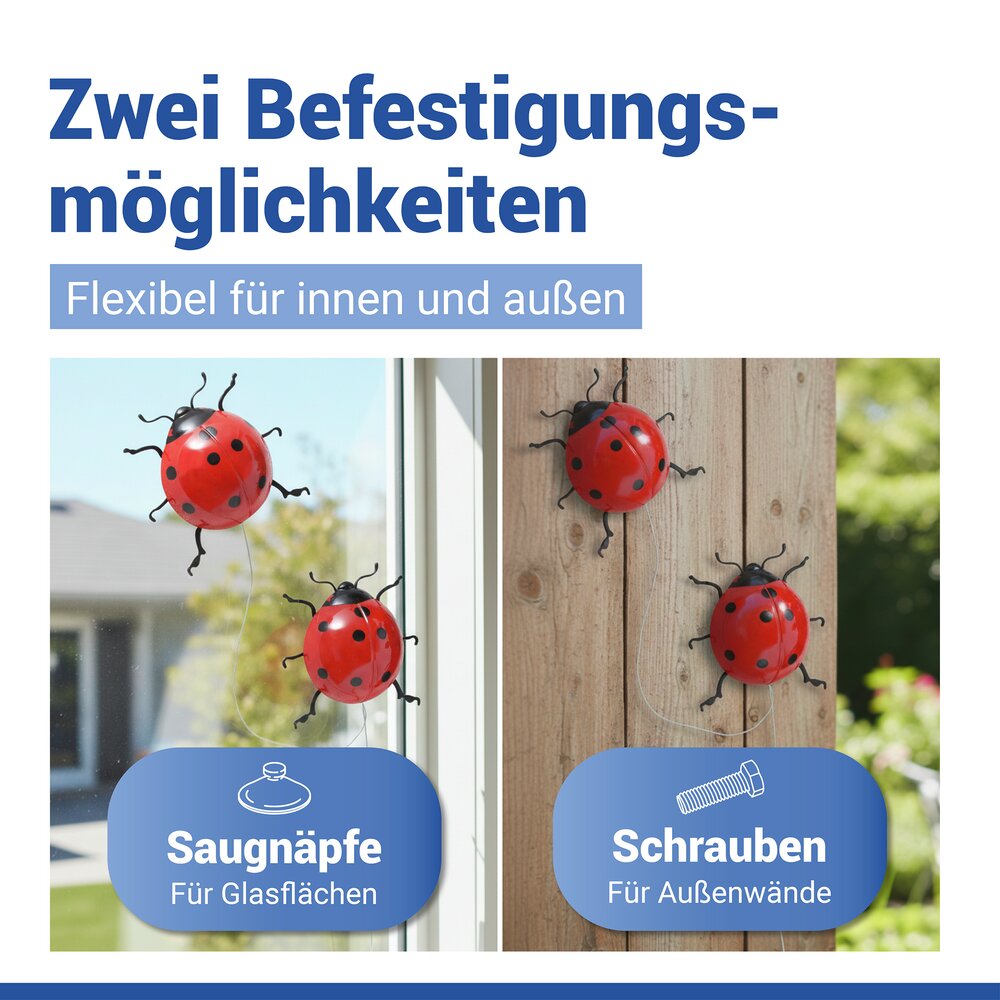 MARIENKÄFER Solarleuchte, 2er-Set