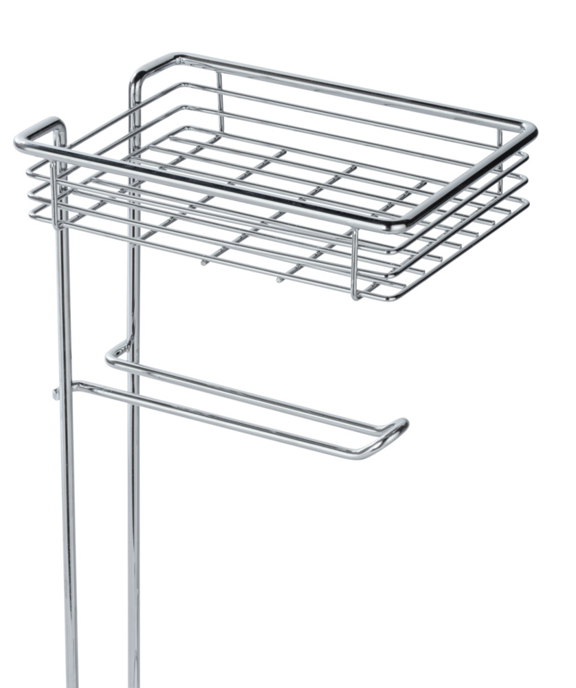 Rollenhalter chrom mit Ersatzrollenhalter & Ablage
