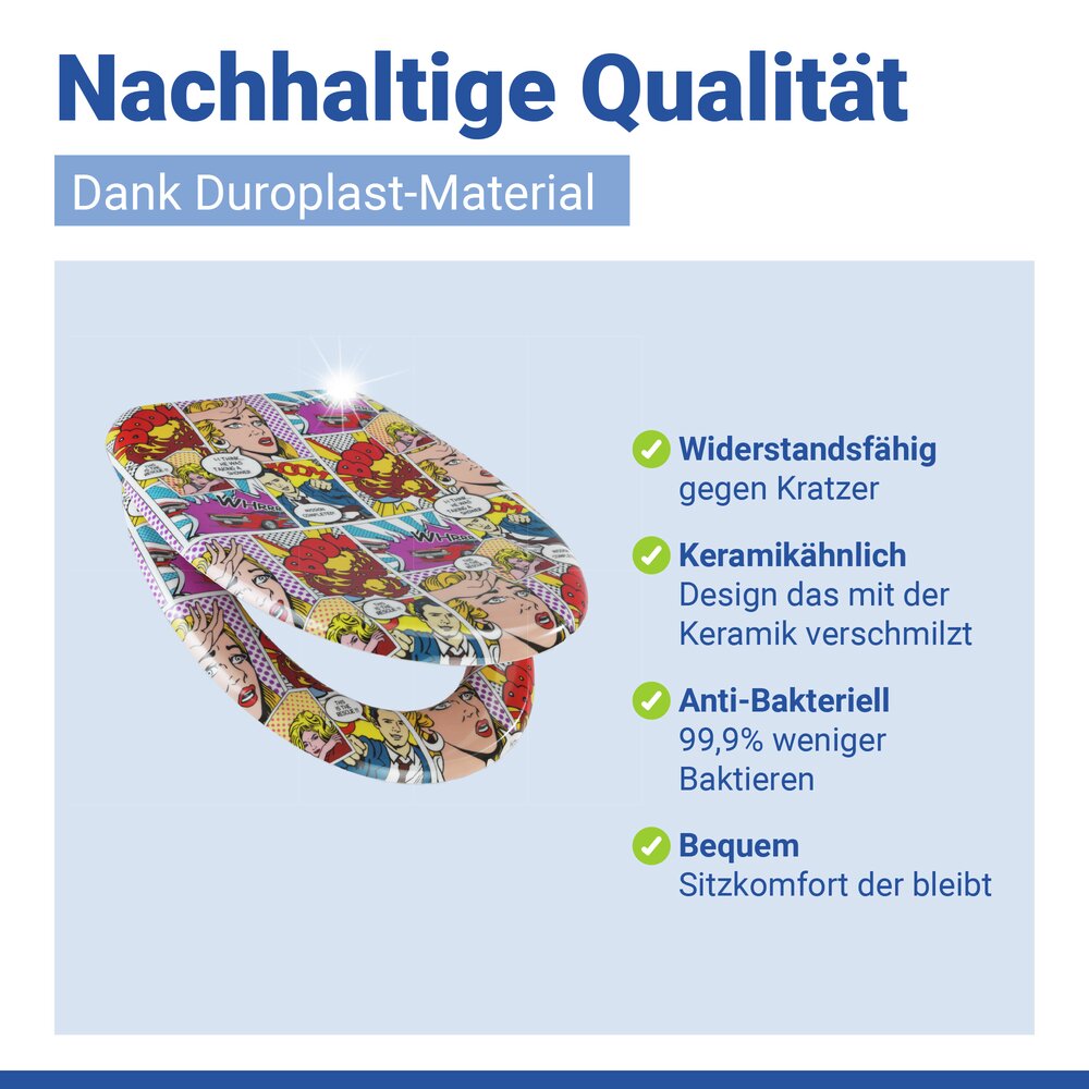 POP ART Toilettendeckel belastbar bis 200 kg