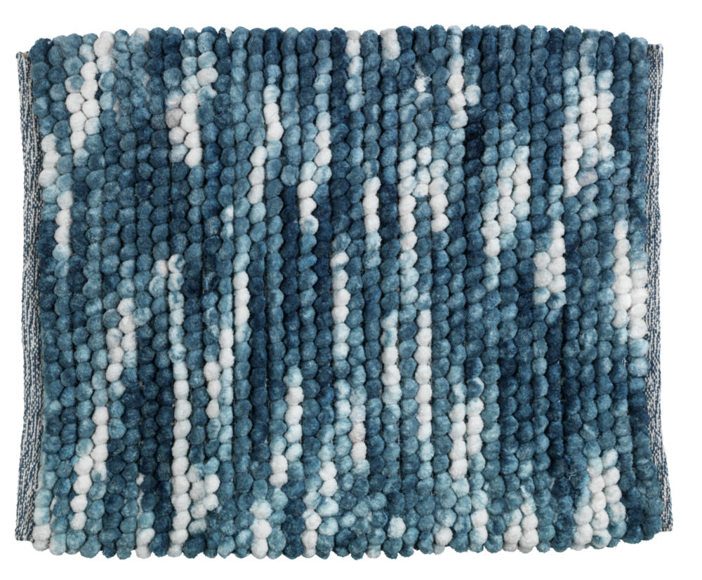 URDU blau Badteppich, 55x65cm, fusselfrei