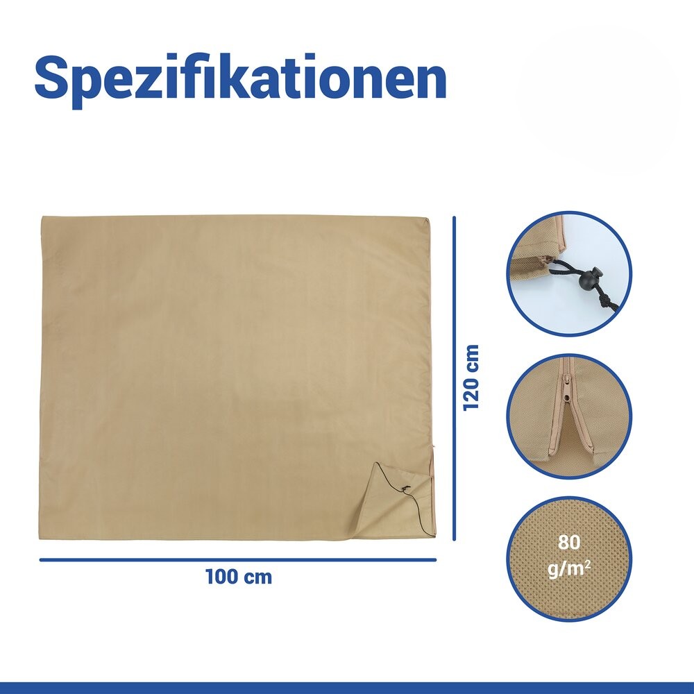 Pflanzenschutz-Vlies beige 100x120 cm, 2er-Set
