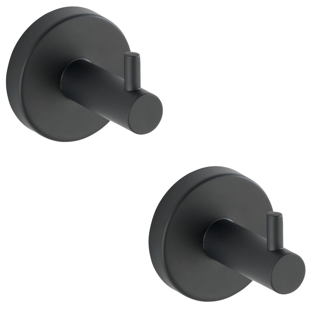 Uno BOSIO Black matt Wandhaken, 2er Set