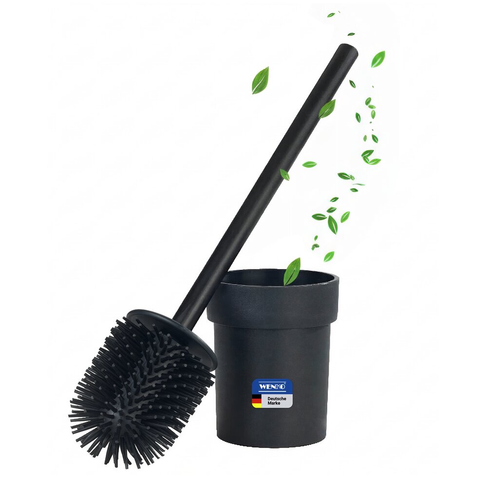 LIZAN schwarz Turbo-Loc® WC-Garnitur ohne Bohren