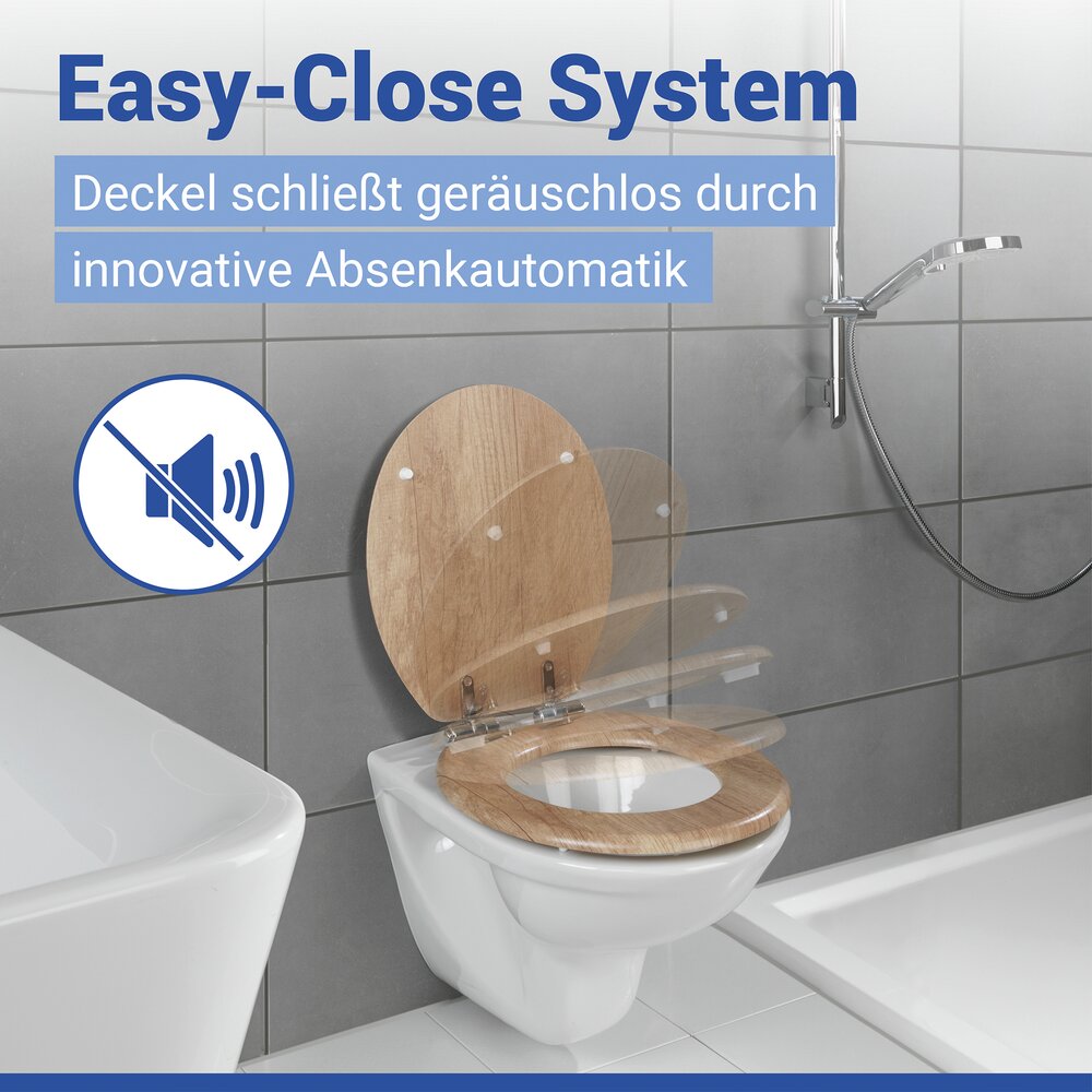 EICHE hell WC-Sitz mit Holzkern, FSC®-zertifiziert