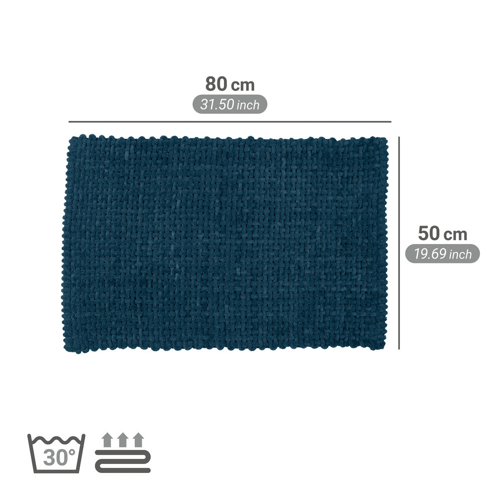 COVELO dunkelblau Badteppich 50x80 cm