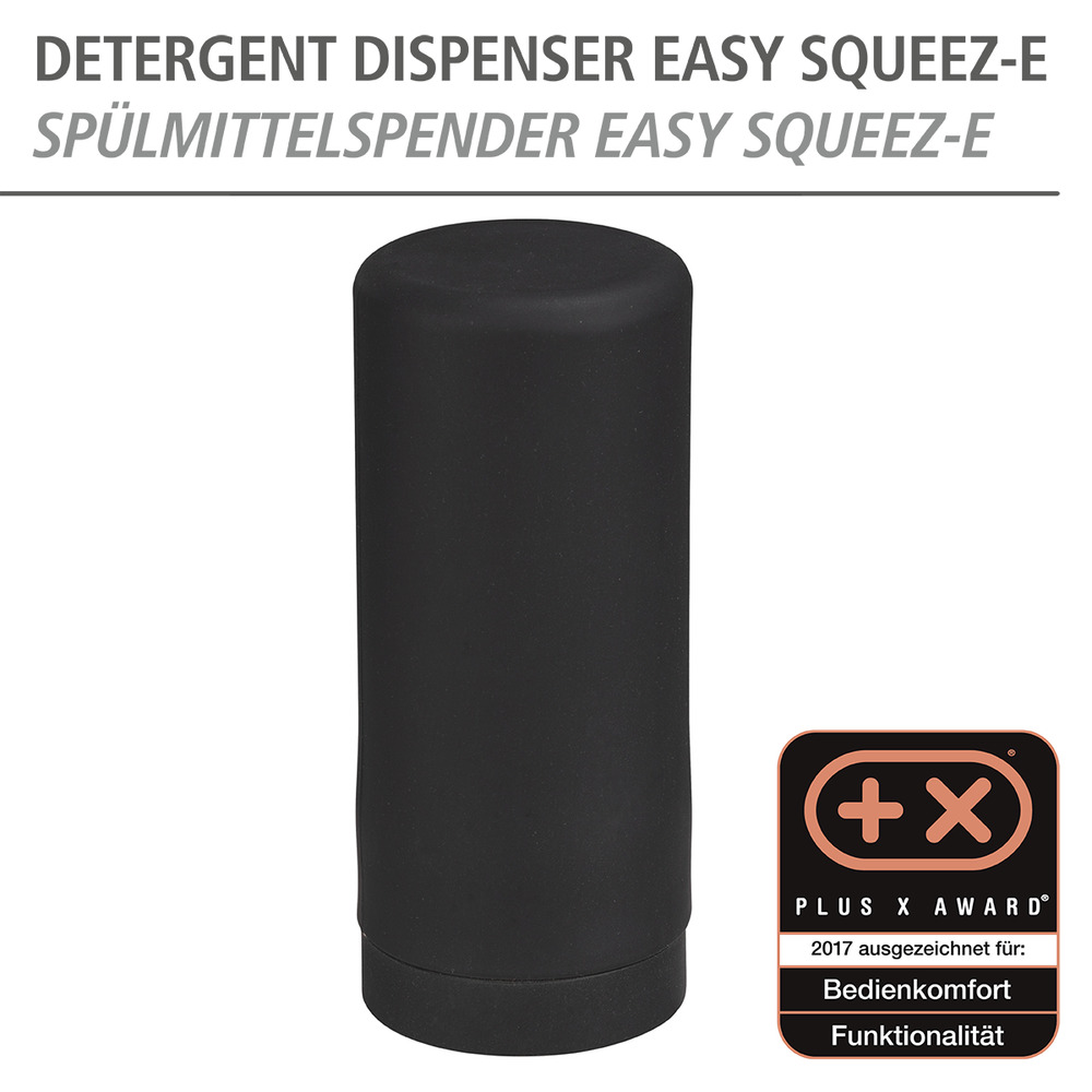 EASY Squeez-e Schwarz Seifenspender 250 ml, Silikon EASY Squeez-e Schwarz Seifenspender 250 ml, Silikon
