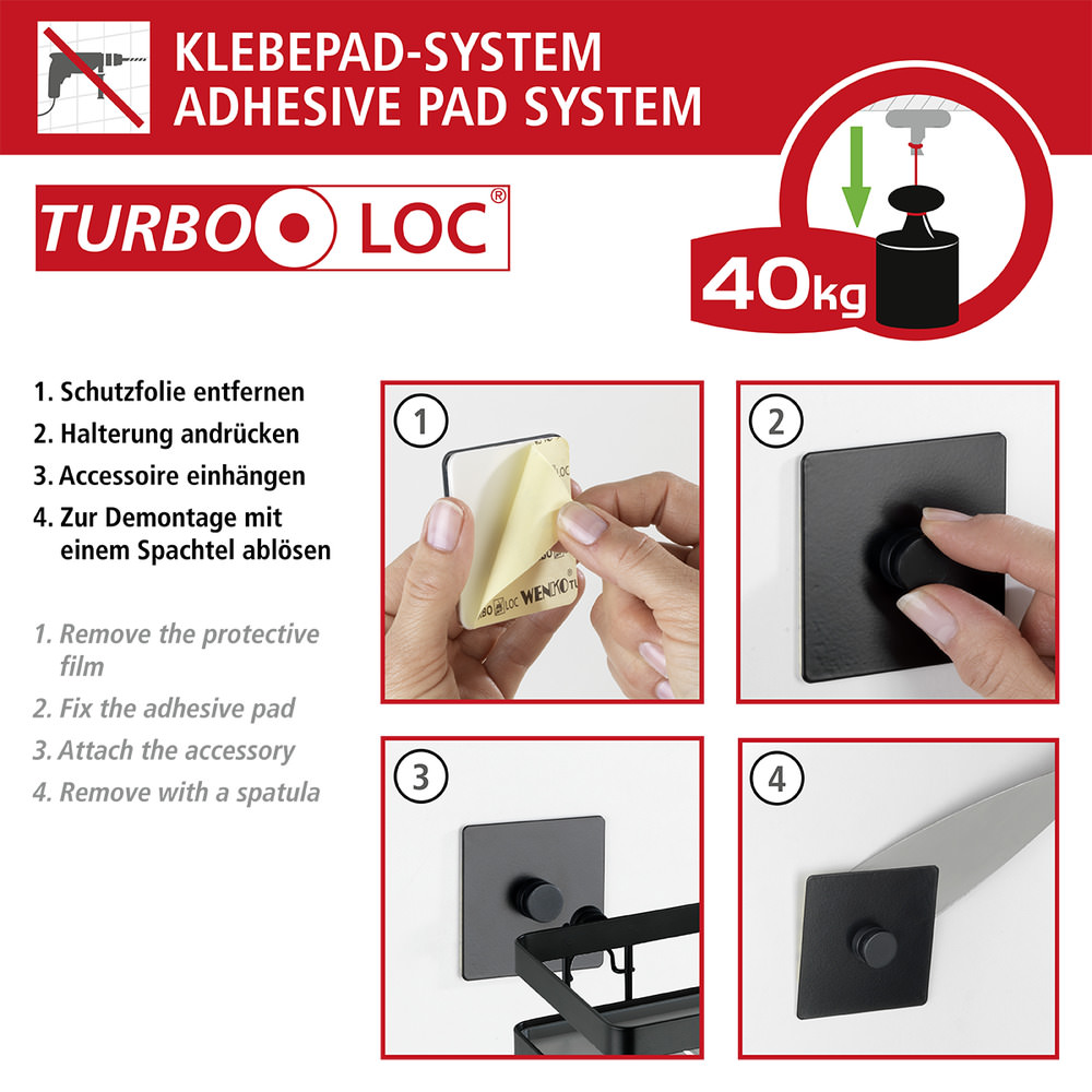 CARPINO schwarz Turbo-Loc® WC-Garnitur