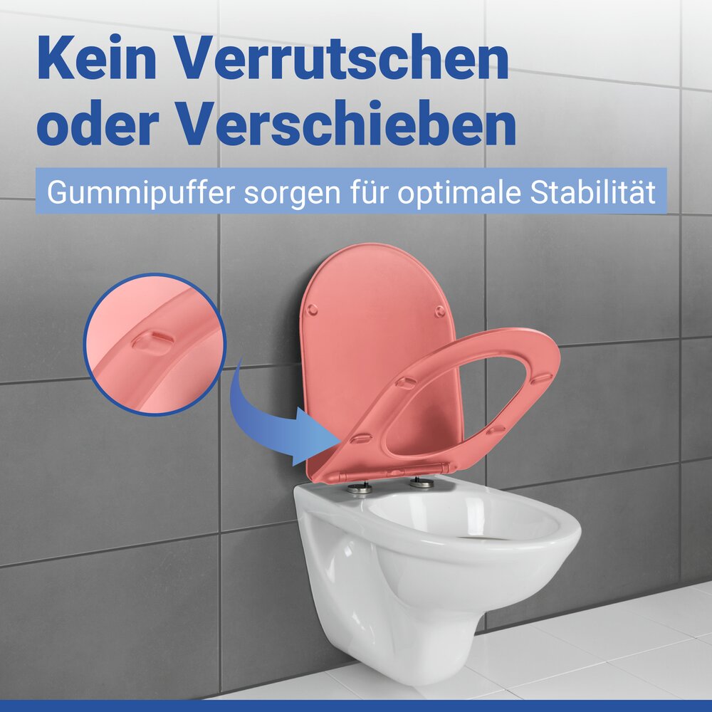 GALATI coral matt WC-Sitz belastbar bis 175 kg