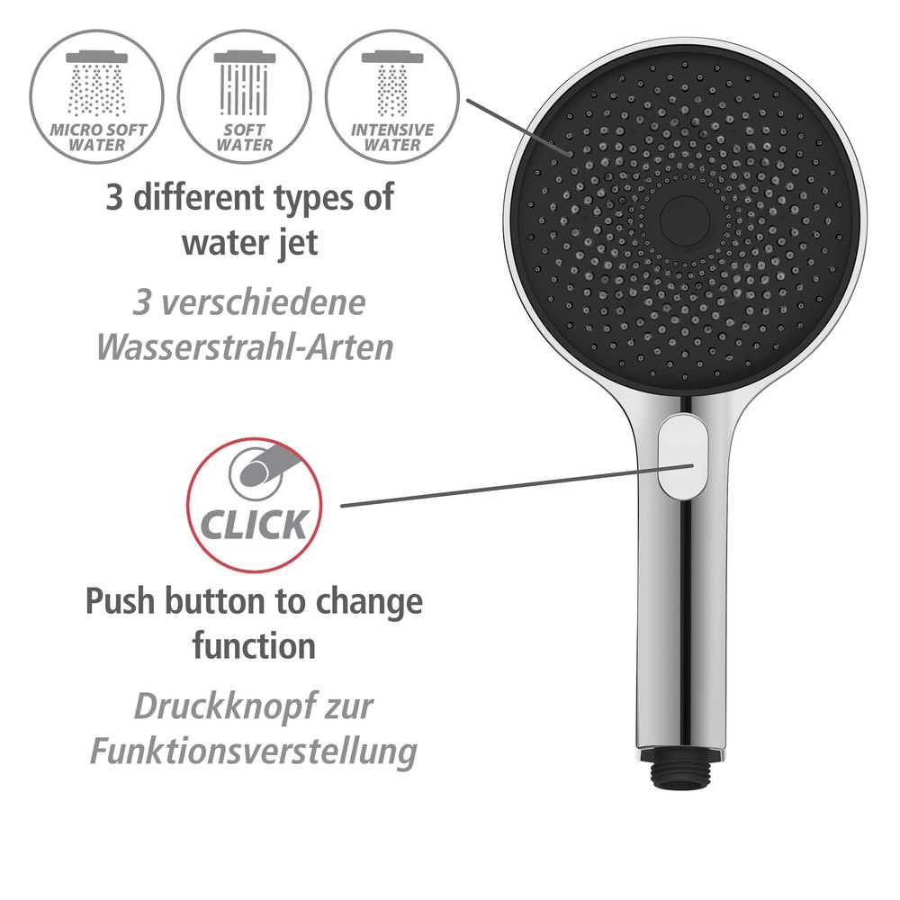 SOFTWATER chrom Brauseset mit 2 Duschköpfen