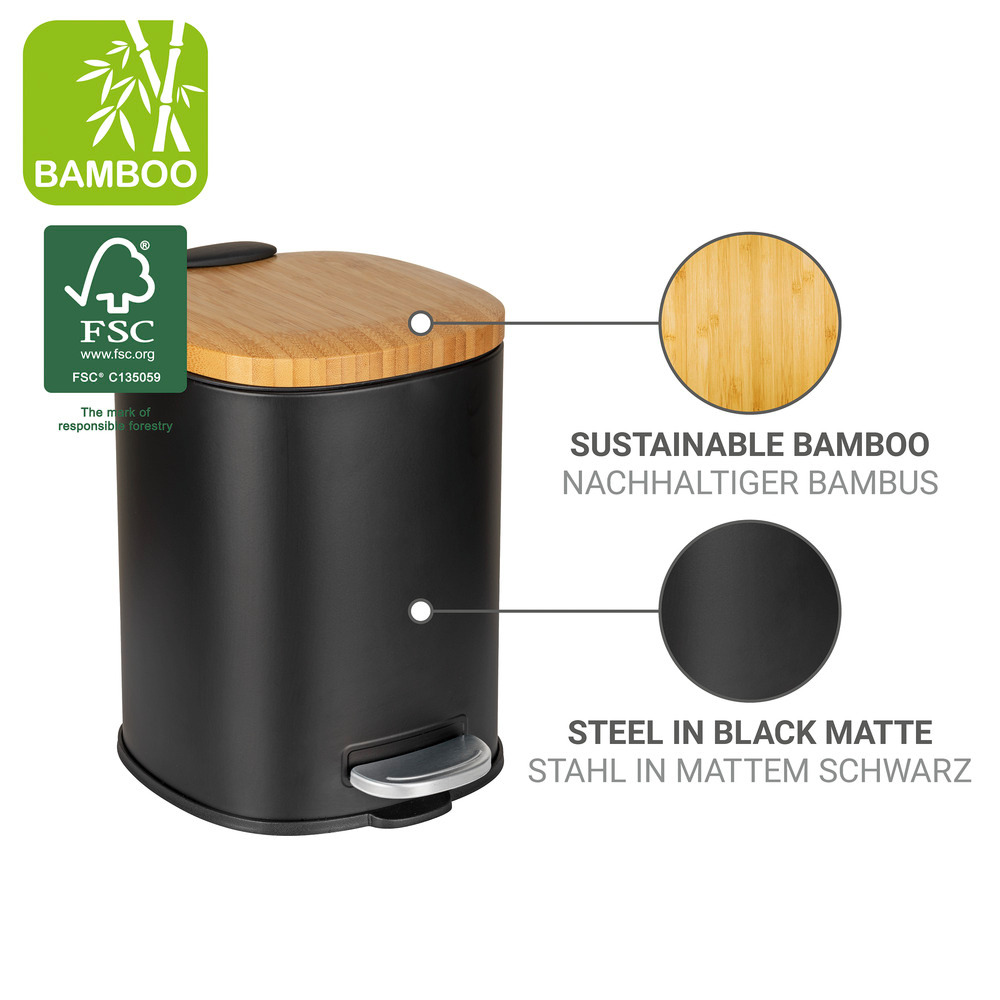FIANEMA schwarz Kosmetikeimer, 3 l, Easy Close FIANEMA schwarz Kosmetikeimer, 3 l, Easy Close