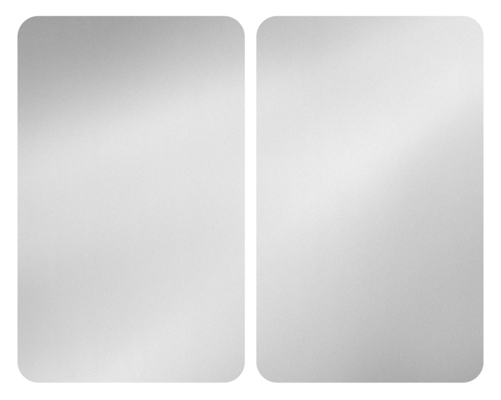 Herdabdeckplatten Universal Silber 2er Set