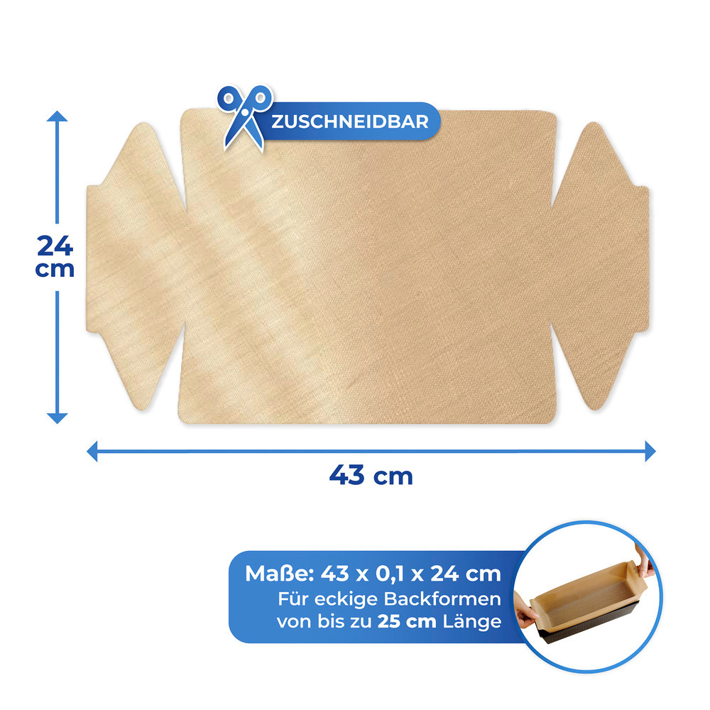 Antihaft-Backform-Zuschnitt, 4-teilig