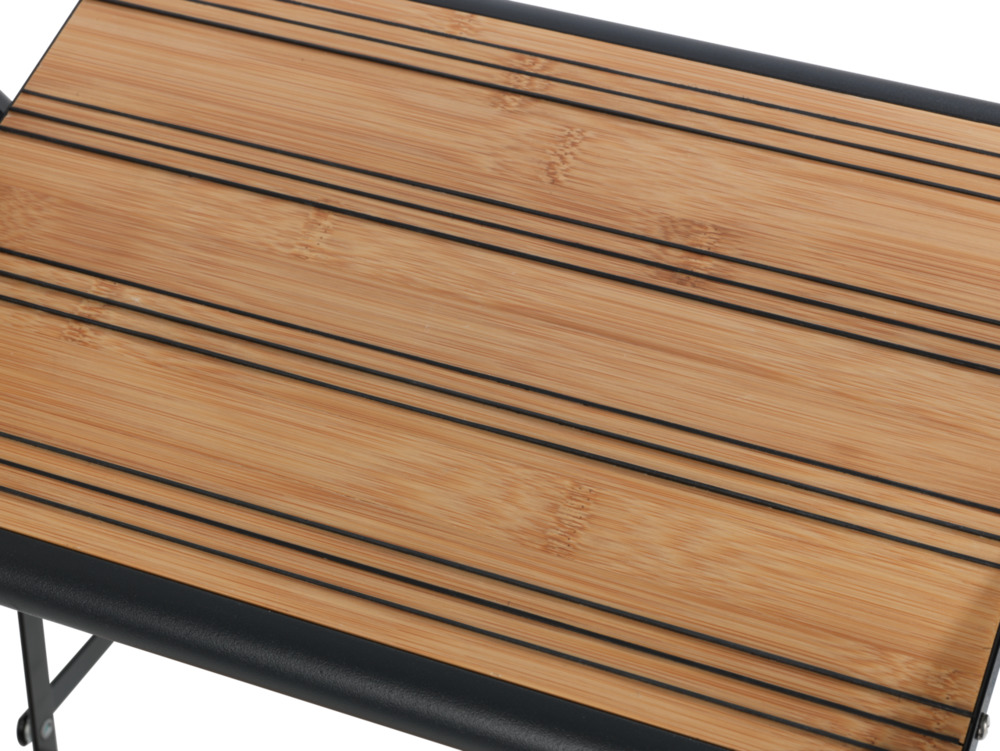Klapptrittleiter schwarz aus Aluminium, 2-stufig