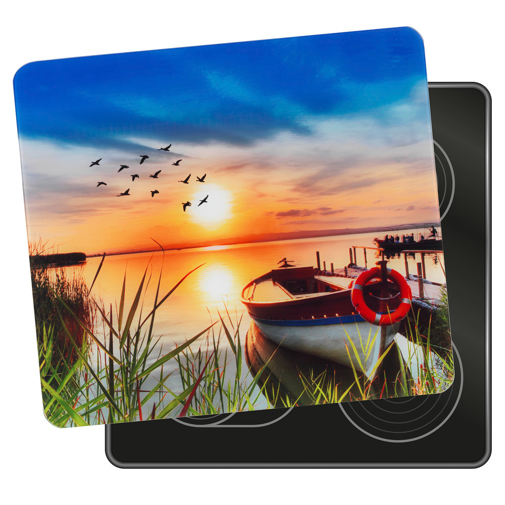 IDYLLE AM SEE Multiplatte 56x50 cm aus Glas