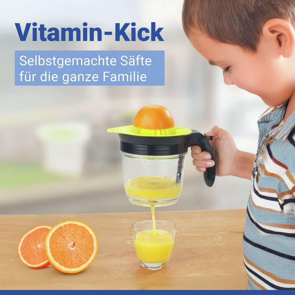 Fettabscheider, Zitruspresse und Messbecher 3in1