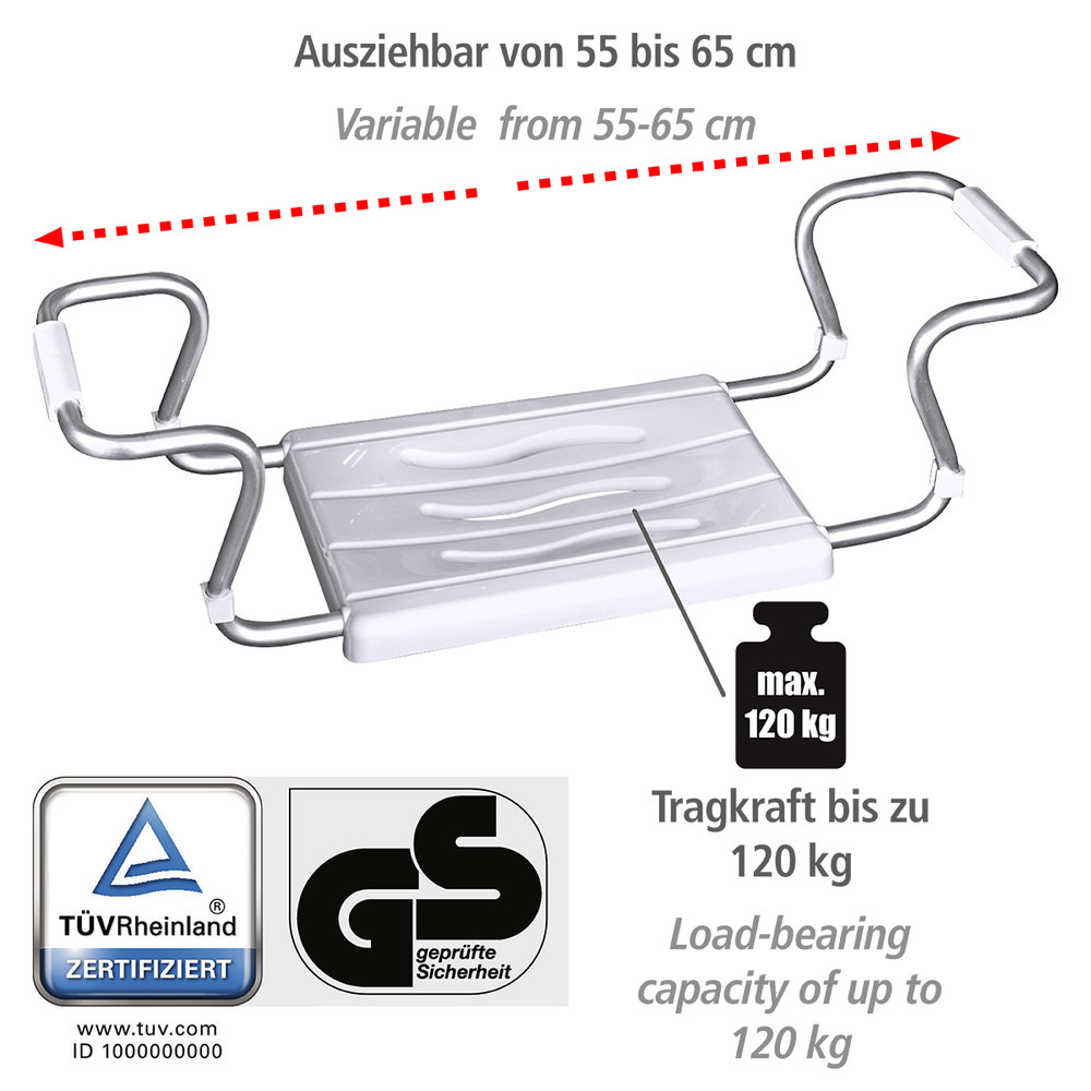 SECURA weiss Badewannensitz