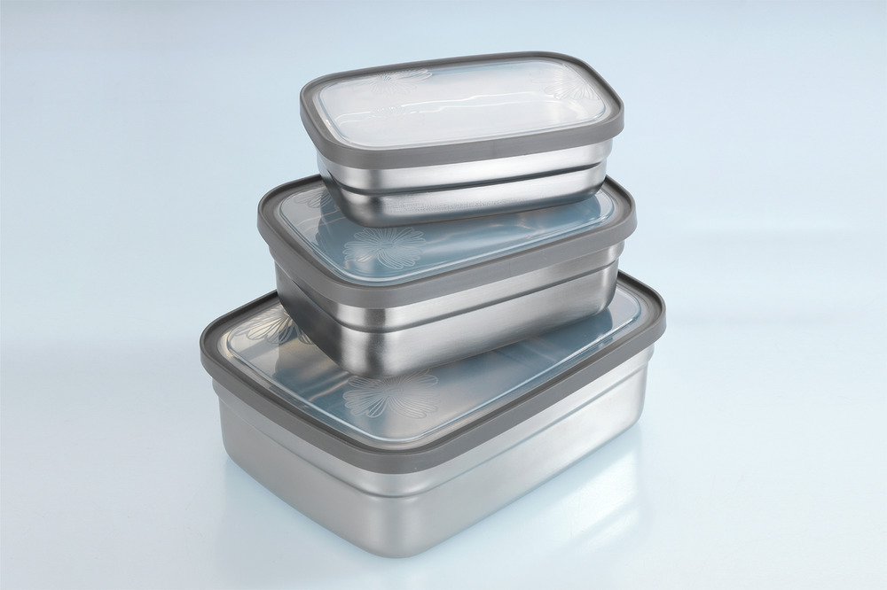 LUNCHBOXEN aus Edelstahl, 3er-Set