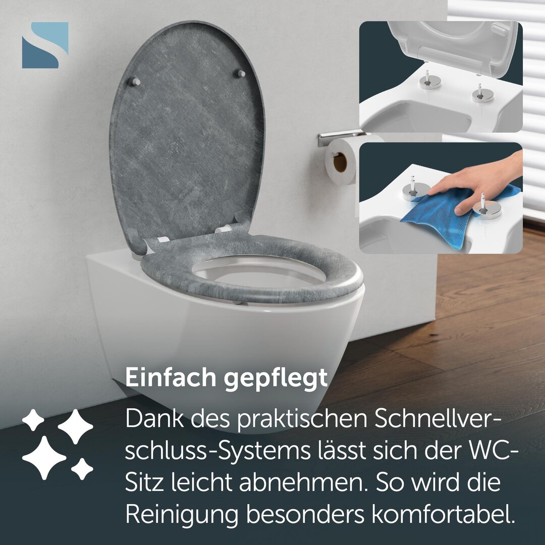 LIGHT CONCRETE WC-Sitz mit Absenkautomatik