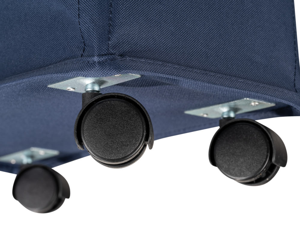 CORNO navy Wäschekorb mit Rollen, 43 Liter