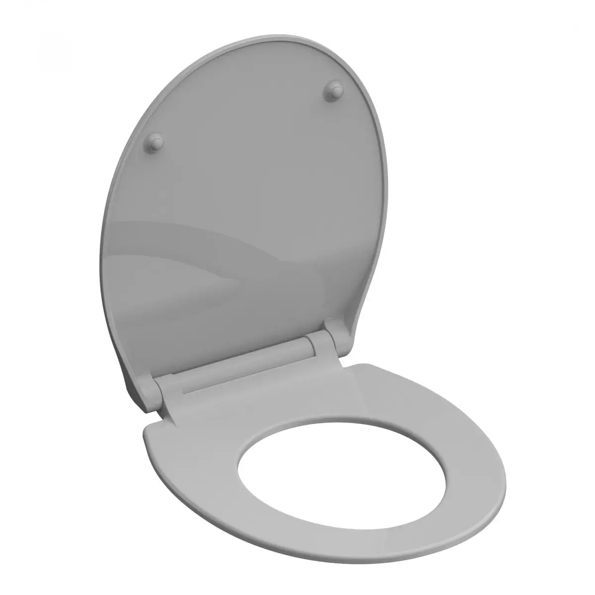 SLIM GREY WC-Sitz extra-flach mit Absenkautomatik