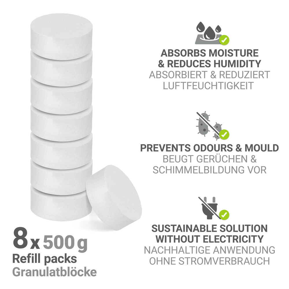 PRISMA Raumentfeuchter Nachfüllpack 8x 500g PRISMA Raumentfeuchter Nachfüllpack 8x 500g