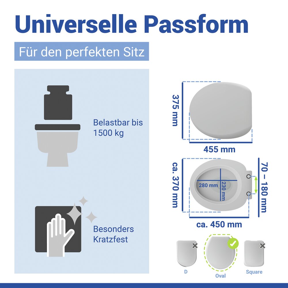 GATTEO WC-Sitz DuroUnbreakable® bis 1500 kg