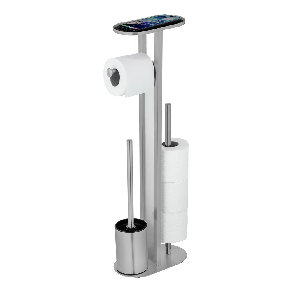 Stand WC-Garnitur Mod. Orea Edelstahl Matt