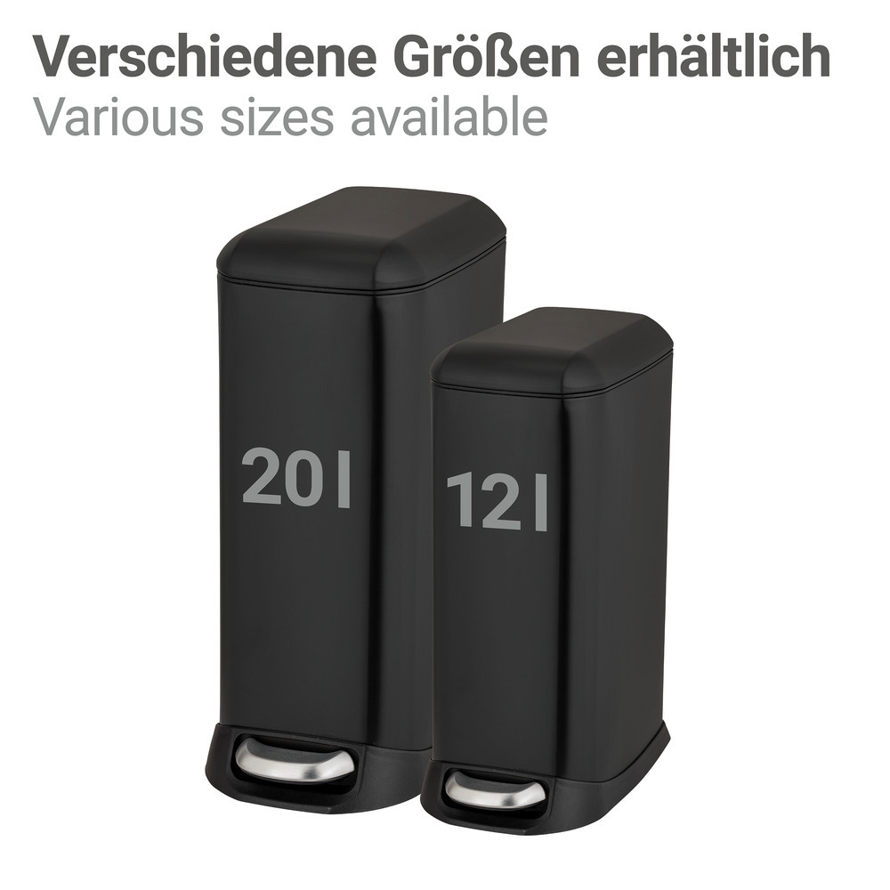 DESIGN schwarz Treteimer, 12 l, Easy Close