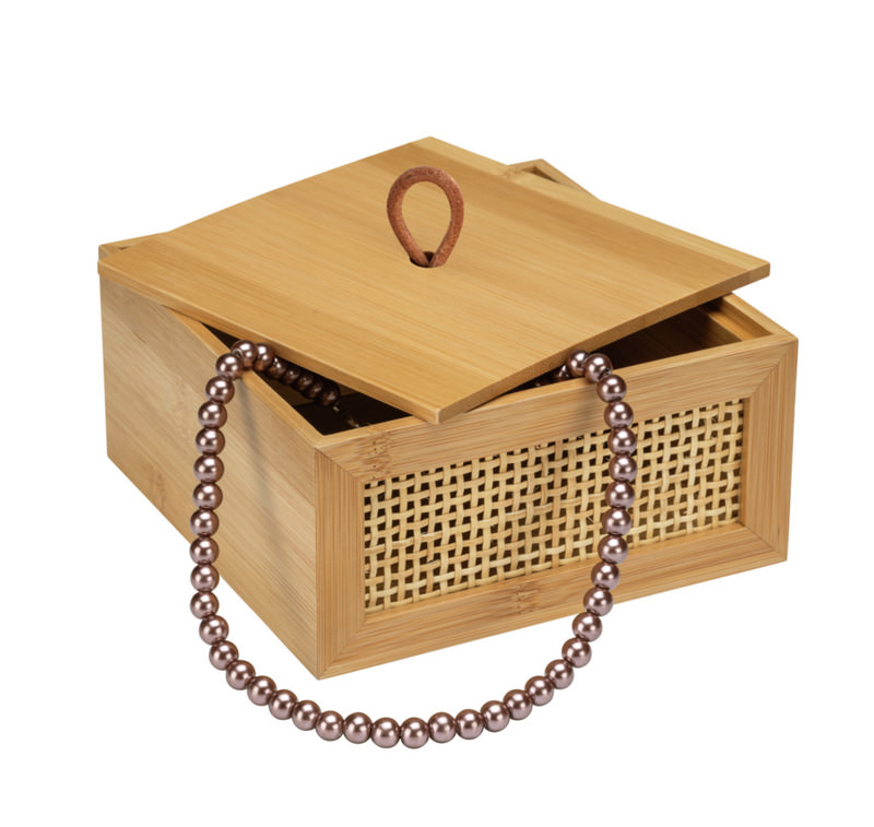 ALLEGRE M Badbox mit Deckel, Bambus & Rattan