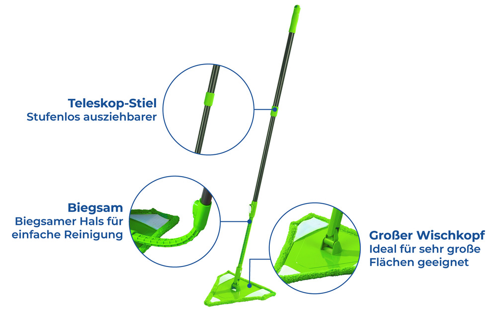 TRIANGEL Wischmopp mit Teleskopstiel