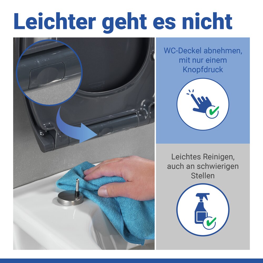 SAMOS grau Premium WC-Sitz belastbar bis 175 kg
