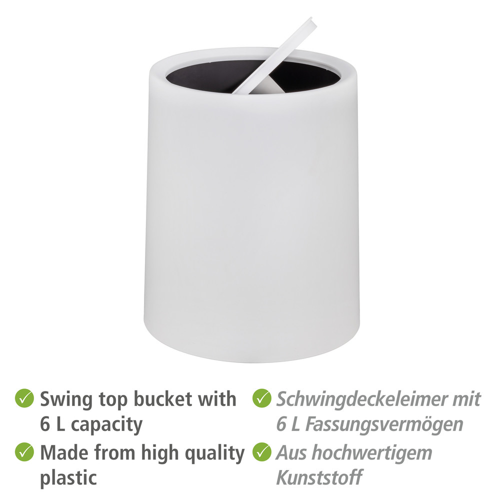 ATRI weiss Schwingdeckeleimer, 6 l