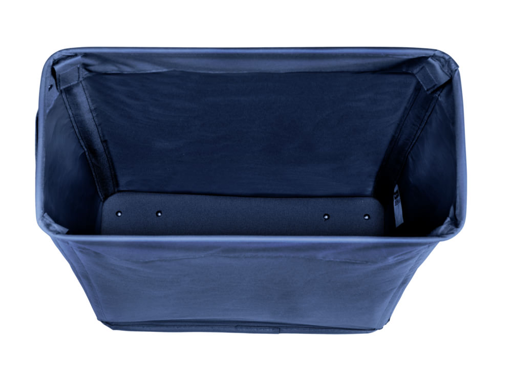 CORNO navy Wäschekorb mit Rollen, 43 Liter