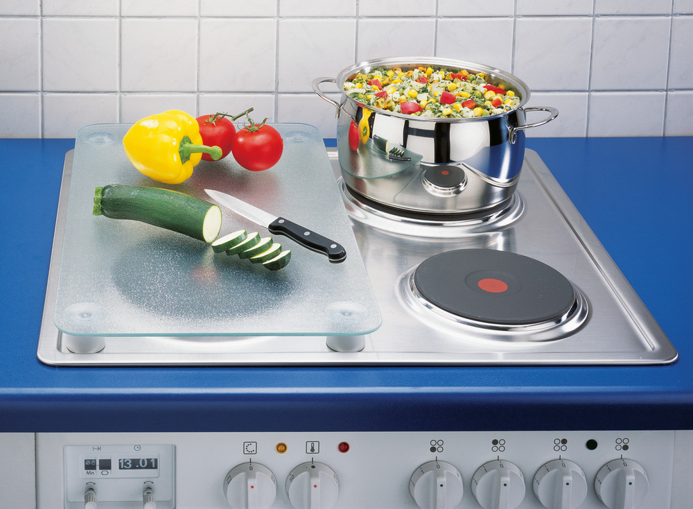 TRANSPARENT 2er-Set Herdabdeckplatten aus Glas