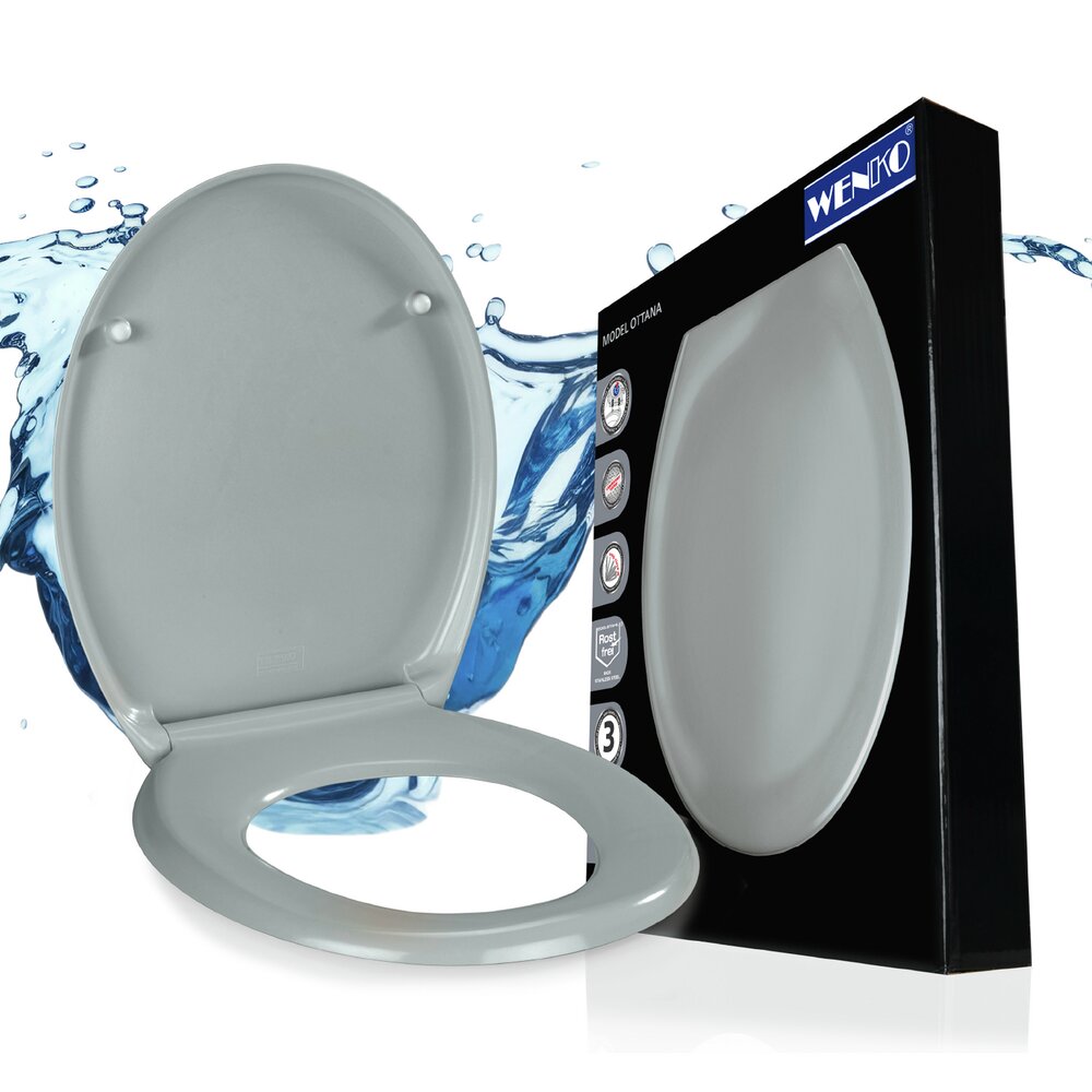 OTTANA hellgrau WC-Sitz antibakteriell beschichtet