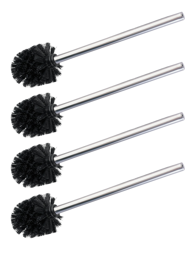 Ersatzbürsten schwarz für WC-Garnitur Ø 8 cm, 4er-Set