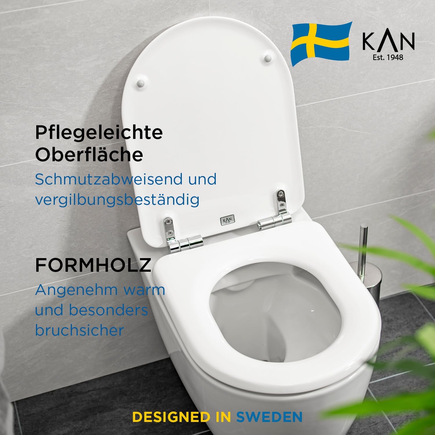 STOCKHOLM D-Form WC-Sitz aus Formholz