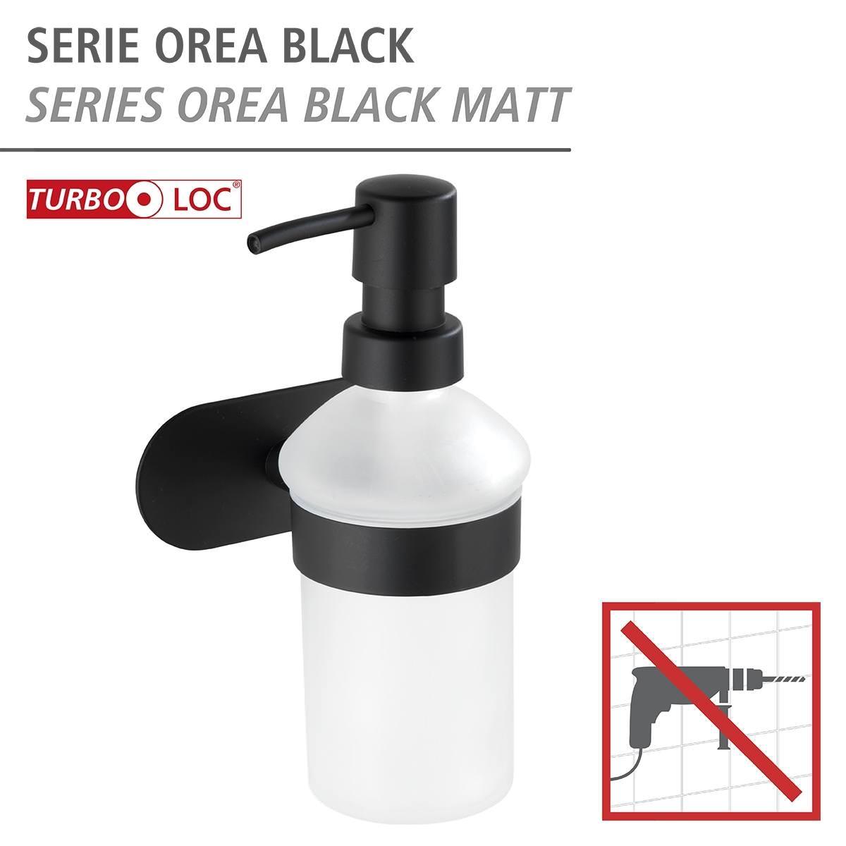OREA Black matt Turbo-Loc® Seifenspender 200 ml