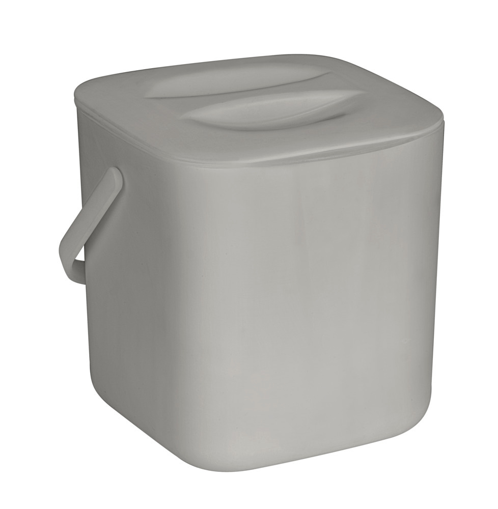 Abfallsammler Mod. Conny, grau, Kunststoff, 3L, 18x18x19 cm