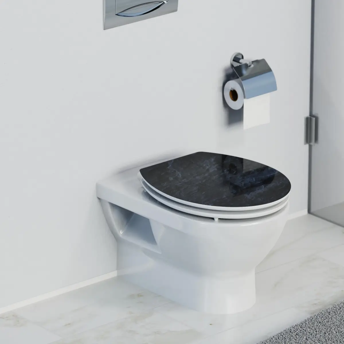BLACK STONE High Gloss WC-Sitz mit Absenkautomatik