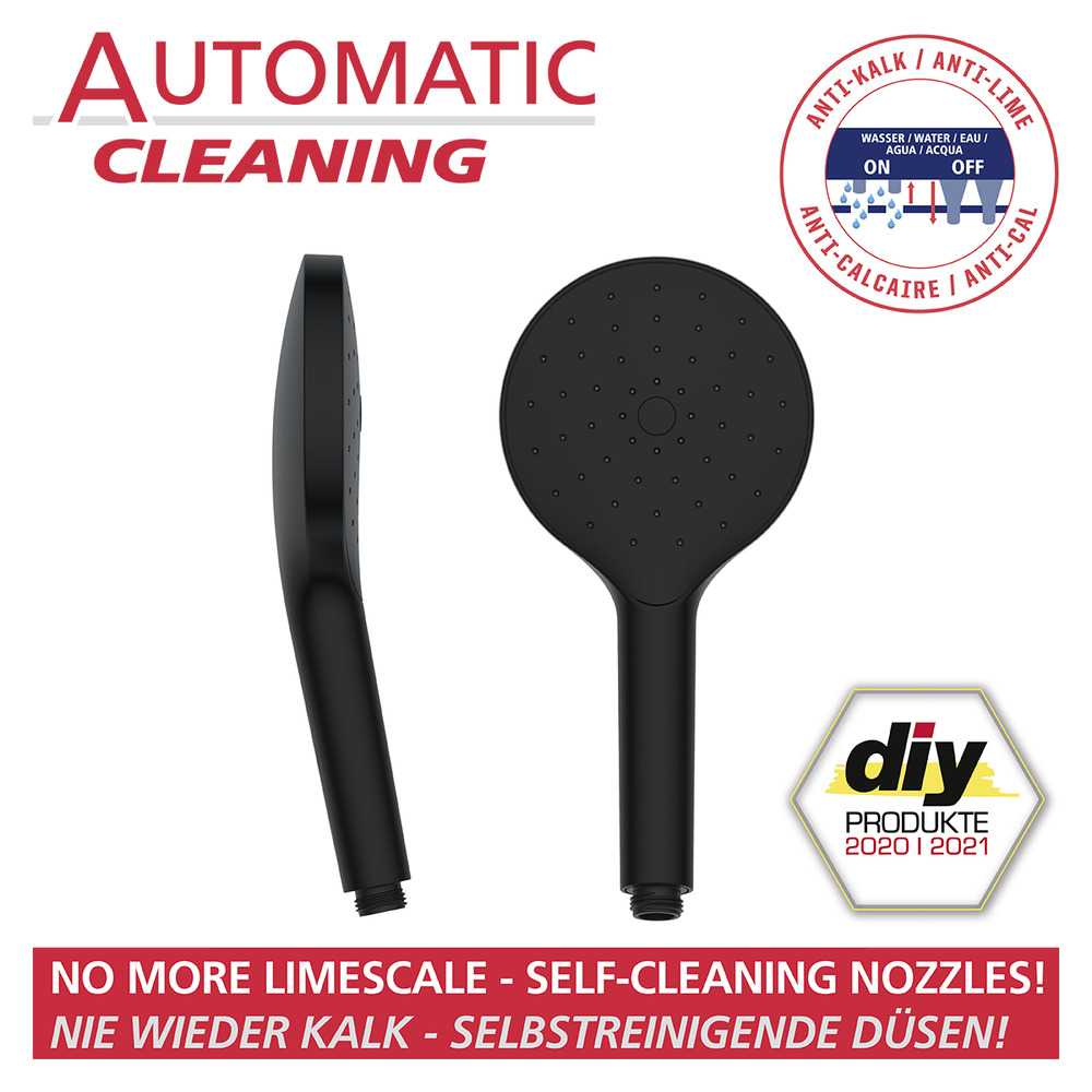 24928100_duschkopf-automatik-cleaning-schwarz2 AUTOMATIC Cleaning schwarz Duschkopf Ø12 cm