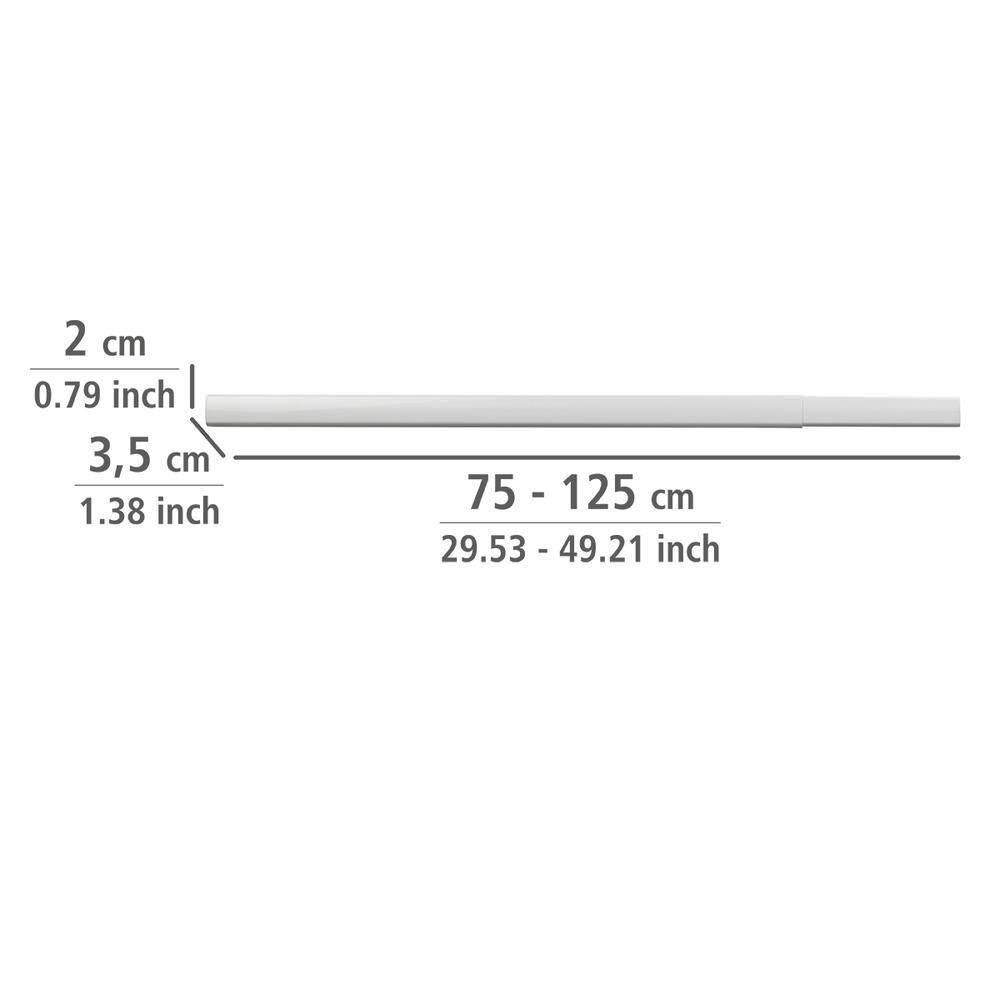 ERA weiss  75-125 cm Teleskop-Duschschiene