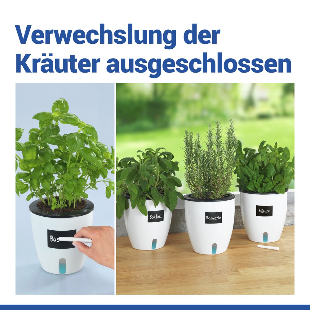 Selbstbewässernde Pflanztöpfe Ø 18 cm, 15-teilig