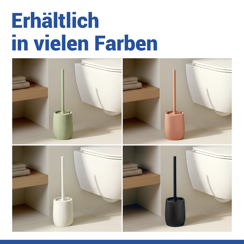 FABLO grün WC-Garnitur, Bürstenkopf aus Silikon