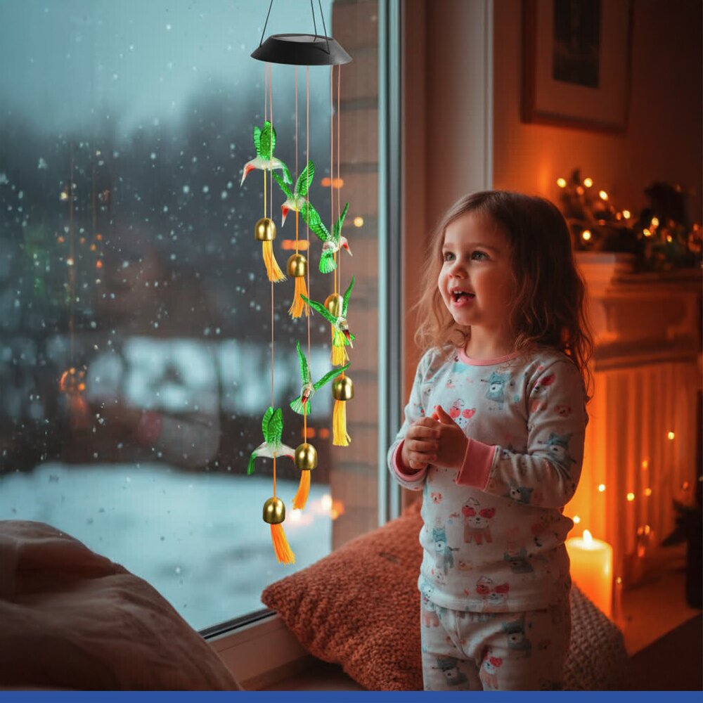 KOLIBRI Windspiel LED, solarbetrieben
