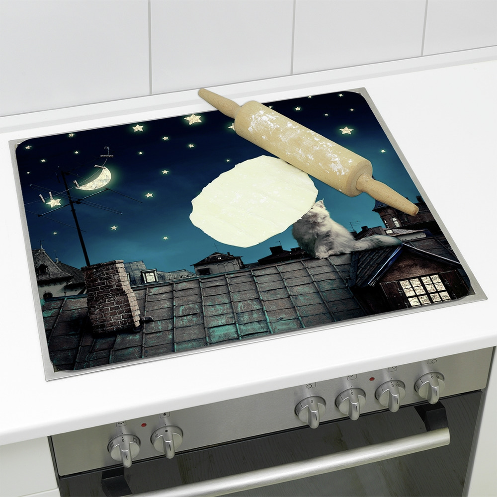 MOON CAT Multiplatte 56x50 cm aus Glas