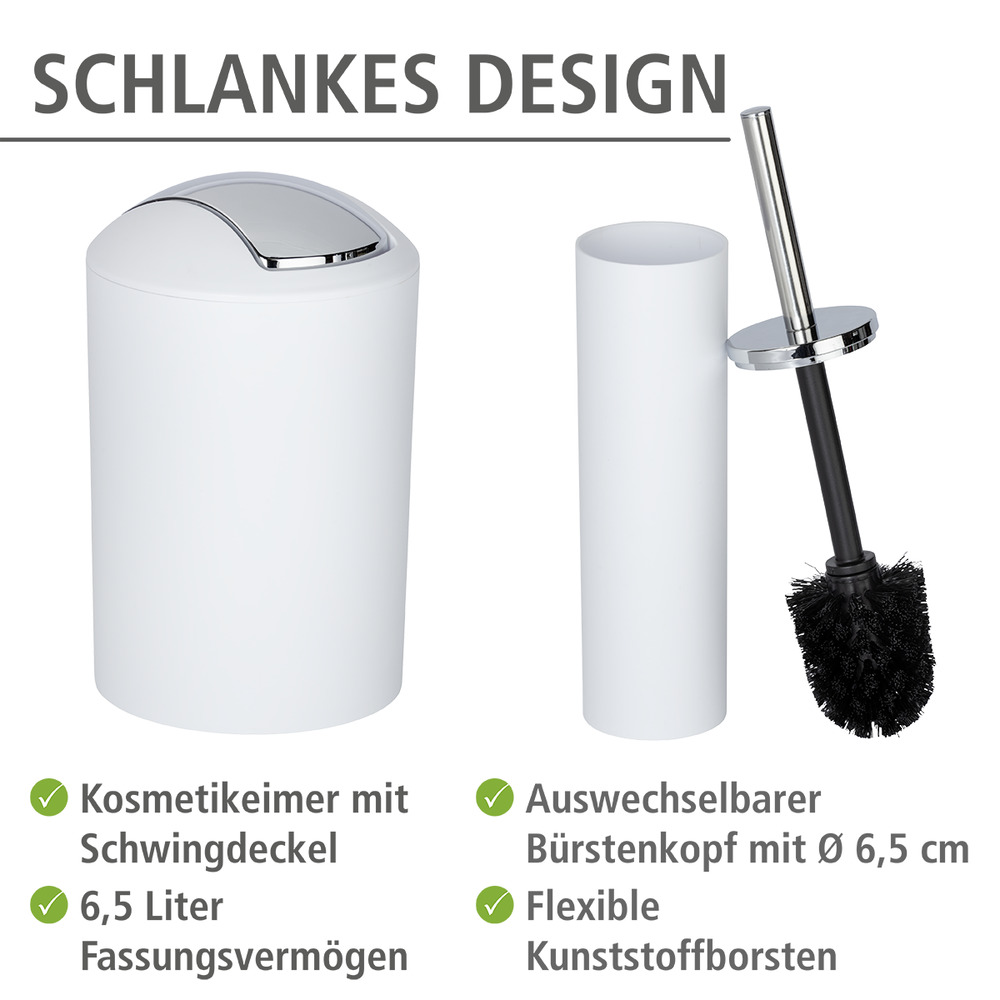CALVO weiss matt Badzubehör-Set, 4-teilig