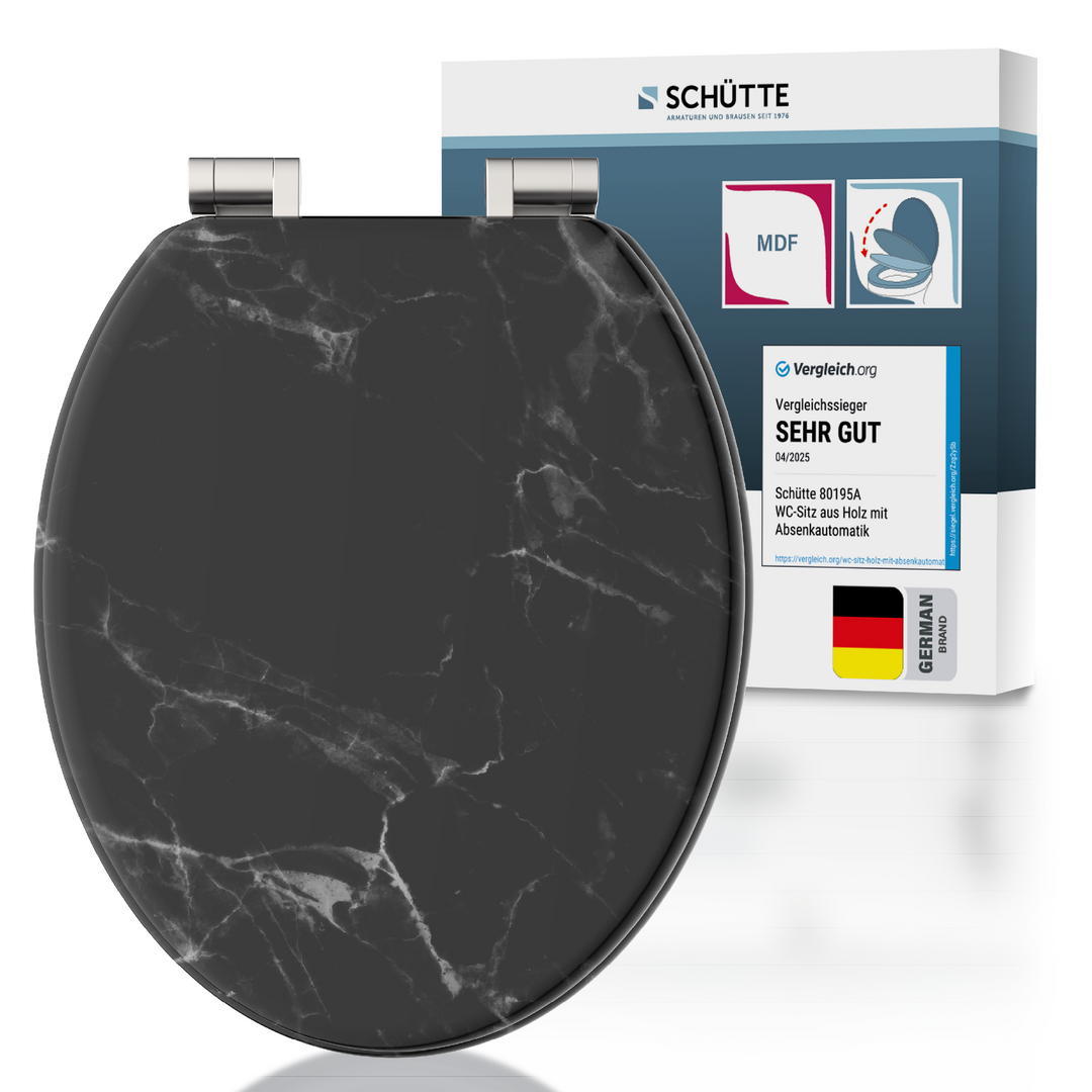 MARMOR BLACK WC-Sitz mit MDF-Holzkern