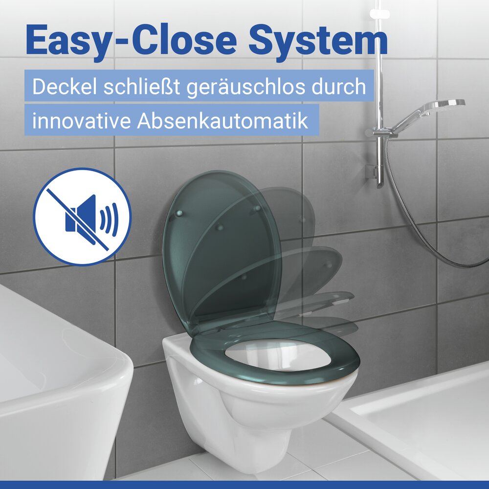 OTTANA dunkelgrau WC-Sitz antibakteriell beschichtet